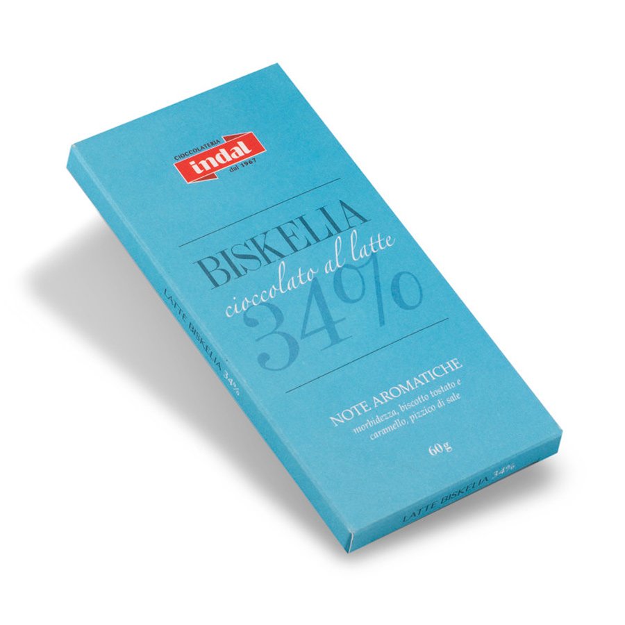 Tavoletta cioccolato al latte “Biskelia” 34% – 60g