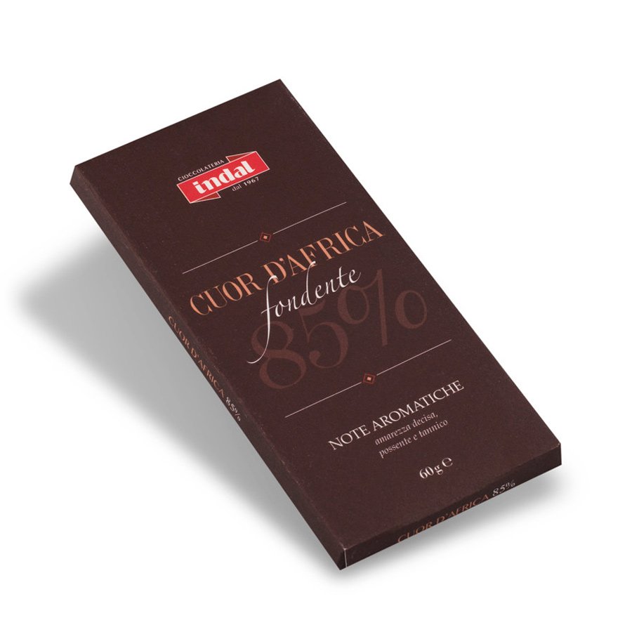 Tavoletta cioccolato fondente “Cuor d’Africa” 85% – 60g