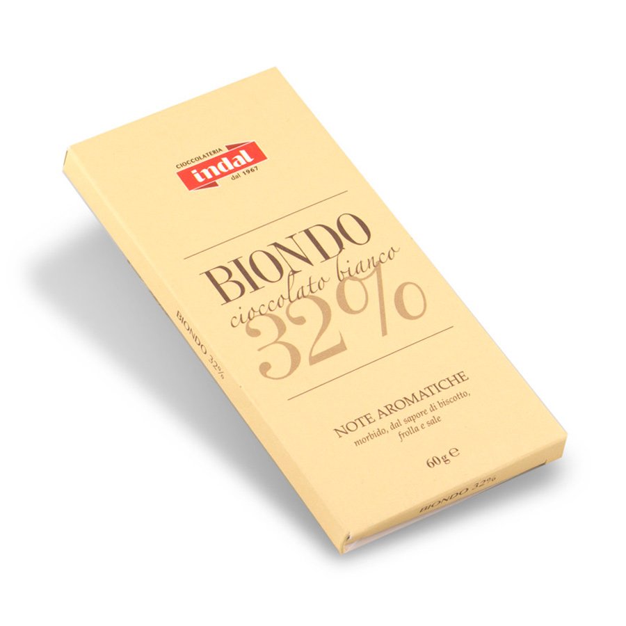 Tavoletta cioccolato bianco “Biondo” 32% – 60g